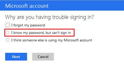 I know my password but can’t sign in